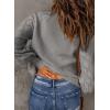 imageAstylish Women Long Sleeve Open Front Knit Button Down Cardigan SweatersGray