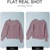 imageAstylish Women Long Sleeve Open Front Knit Button Down Cardigan SweatersPurple