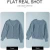 imageAstylish Women Long Sleeve Open Front Knit Button Down Cardigan SweatersSky Blue