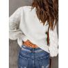 imageAstylish Women Long Sleeve Open Front Knit Button Down Cardigan SweatersWhite