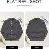 imageAstylish Womens Casual Blouses Button Down Business Work Tops Long Sleeve V Neck Striped Shirts 2025 Fall OutfitsBlack