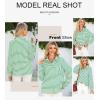 imageAstylish Womens Casual Blouses Button Down Business Work Tops Long Sleeve V Neck Striped Shirts 2025 Fall OutfitsBlackish Green