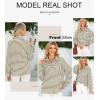 imageAstylish Womens Casual Blouses Button Down Business Work Tops Long Sleeve V Neck Striped Shirts 2025 Fall OutfitsBrown