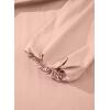 imageAstylish Ladies Sophisticated Top Relaxed High Collar Plain Shirt for AutumnLight Pink