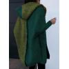 imageAstylish Women 2025 Fall Outfits Open Front Long Sleeve Hooded Knit Cardigan Sweaters Color Block Outwear CoatsZ Blackish Green