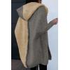 imageAstylish Women 2025 Fall Outfits Open Front Long Sleeve Hooded Knit Cardigan Sweaters Color Block Outwear CoatsZ Parchment