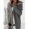 imageAstylish Women 2025 Fall Outfits Open Front Long Sleeve Hooded Knit Cardigan Sweaters Color Block Outwear CoatsZ Sleet