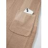 imageAstylish Women 2025 Open Front Long Sleeve Cardigan Casual Knit Sweaters Color Block Fall Outfits with PocketsDeep Khaki