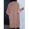 imageAstylish Women 2025 Open Front Long Sleeve Cardigan Casual Knit Sweaters Color Block Fall Outfits with PocketsLight Pink
