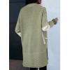 imageAstylish Women 2025 Open Front Long Sleeve Cardigan Casual Knit Sweaters Color Block Fall Outfits with PocketsMist Green