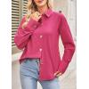 imageAstylish Women Striped Button Down Tops Cute Shirts V Neck Casual Blouse Long Sleeve Top 2025 Fall Outfit Pink SmallPink