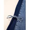 imageAstylish Womens Cotton HighWaisted WideLeg Jeans with TieSide Detail Fashion Fall Western Casual PantsAshleigh Blue