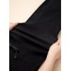 imageAstylish Womens Cotton HighWaisted WideLeg Jeans with TieSide Detail Fashion Fall Western Casual PantsBlack