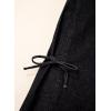 imageAstylish Womens Cotton HighWaisted WideLeg Jeans with TieSide Detail Fashion Fall Western Casual PantsBlack
