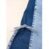 imageAstylish Womens Cotton HighWaisted WideLeg Jeans with TieSide Detail Fashion Fall Western Casual PantsDusk Blue