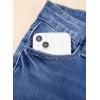 imageAstylish Womens High Waisted Jeans Stretchy Flared Straight Leg Loose Trendy Raw Hem Denim PantsMyosotis