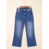 imageAstylish Womens High Waisted Jeans Stretchy Flared Straight Leg Loose Trendy Raw Hem Denim PantsMyosotis