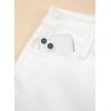 imageAstylish Womens High Waisted Jeans Stretchy Flared Straight Leg Loose Trendy Raw Hem Denim PantsWhite