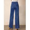 imageAstylish Womens High Waisted Loose Fit Ripped Denim Jeans Casual Wide Leg PantsAshleigh Blue
