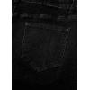 imageAstylish Womens High Waisted Loose Fit Ripped Denim Jeans Casual Wide Leg PantsBlack