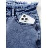 imageAstylish Womens High Waisted Loose Fit Ripped Denim Jeans Casual Wide Leg PantsDusk Blue