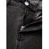 imageAstylish Womens High Waisted Loose Fit Ripped Denim Jeans Casual Wide Leg PantsGray