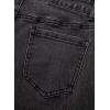 imageAstylish Womens High Waisted Loose Fit Ripped Denim Jeans Casual Wide Leg PantsGray
