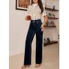imageAstylish Womens HighWaist Wide Leg Jeans Fashion Fall Outfit 2025 Denim Stretch Casual PantsNavy Blue