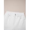 imageAstylish Womens HighWaist Wide Leg Jeans Fashion Fall Outfit 2025 Denim Stretch Casual PantsWhite
