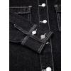 imageAstylish Womens Oversized Denim ButtonDown Shirt Long Sleeve Dressy Casual Business Work Fashion Fall OutfitBlack
