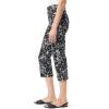 imageGloria Vanderbilt Womens Shape Effect Pull on High Rise Straight Leg Capri StandardBlack  Ink Brush Floral