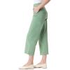 imageGloria Vanderbilt Womens Shape Effect Pull on High Rise Wide Leg Crop StandardPistachio  4 Pockets