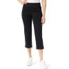 imageGloria Vanderbilt Womens Shape Effect Pull on High Rise Straight Leg Capri StandardBlack Rinse