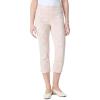 imageGloria Vanderbilt Womens Shape Effect Pull on High Rise Straight Leg Capri StandardCookie Dough Polynesian Night