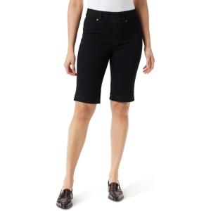 imageGloria Vanderbilt Womens Shape Effect Pull on Bermuda High Rise Short StandardBlack Rinse