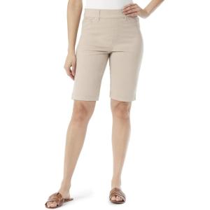 imageGloria Vanderbilt Womens Shape Effect Pull on Bermuda High Rise Short StandardDusty Sand
