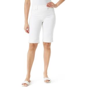 imageGloria Vanderbilt Womens Shape Effect Pull on Bermuda High Rise Short StandardVintage White