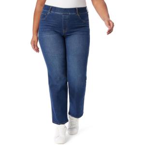 imageGloria Vanderbilt Womens Shape Effect Pull on High Rise Straight Leg Jean PlusAsheboro Whiskers