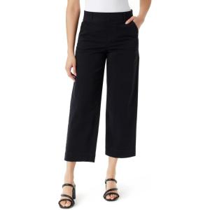 imageGloria Vanderbilt Womens Shape Effect Pull on High Rise Wide Leg Crop StandardBlack  4 Pockets