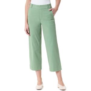 imageGloria Vanderbilt Womens Shape Effect Pull on High Rise Wide Leg Crop StandardPistachio  4 Pockets