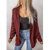 imageAstylish Womens Open Front Fleece Lined Knit Sweater Cardigan Winter Outwear Coat