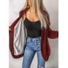 imageAstylish Womens Open Front Fleece Lined Knit Sweater Cardigan Winter Outwear Coat