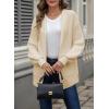 imageAstylish Womens Oversized Cardigan Sweater Open Front Hoodie Long Sleeve Fall Outfits 2025 Casual Outerwear with PocketsApricot
