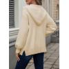 imageAstylish Womens Oversized Cardigan Sweater Open Front Hoodie Long Sleeve Fall Outfits 2025 Casual Outerwear with PocketsApricot