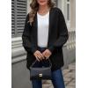 imageAstylish Womens Oversized Cardigan Sweater Open Front Hoodie Long Sleeve Fall Outfits 2025 Casual Outerwear with PocketsBlack