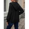 imageAstylish Womens Oversized Cardigan Sweater Open Front Hoodie Long Sleeve Fall Outfits 2025 Casual Outerwear with PocketsBlack