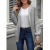 imageAstylish Womens Oversized Cardigan Sweater Open Front Hoodie Long Sleeve Fall Outfits 2025 Casual Outerwear with PocketsGray
