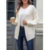 imageAstylish Womens Oversized Cardigan Sweater Open Front Hoodie Long Sleeve Fall Outfits 2025 Casual Outerwear with PocketsWhite