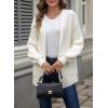 imageAstylish Womens Oversized Cardigan Sweater Open Front Hoodie Long Sleeve Fall Outfits 2025 Casual Outerwear with PocketsWhite