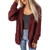 imageAstylish Womens Open Front Fleece Lined Knit Sweater Cardigan Winter Outwear Coat